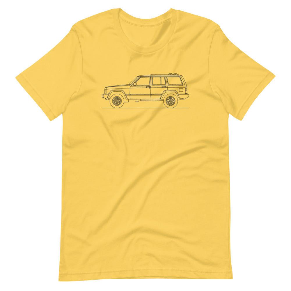 jeep cherokee xj t-shirt design displayed