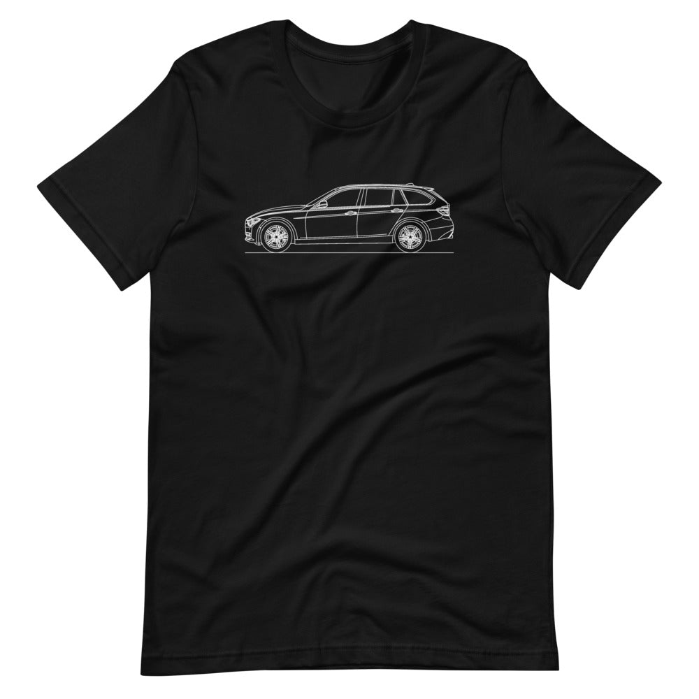 BMW F31 328i Touring T-shirt Black - Artlines Design