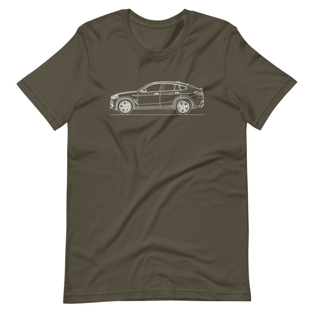 BMW F98 X4 M T-shirt Army - Artlines Design
