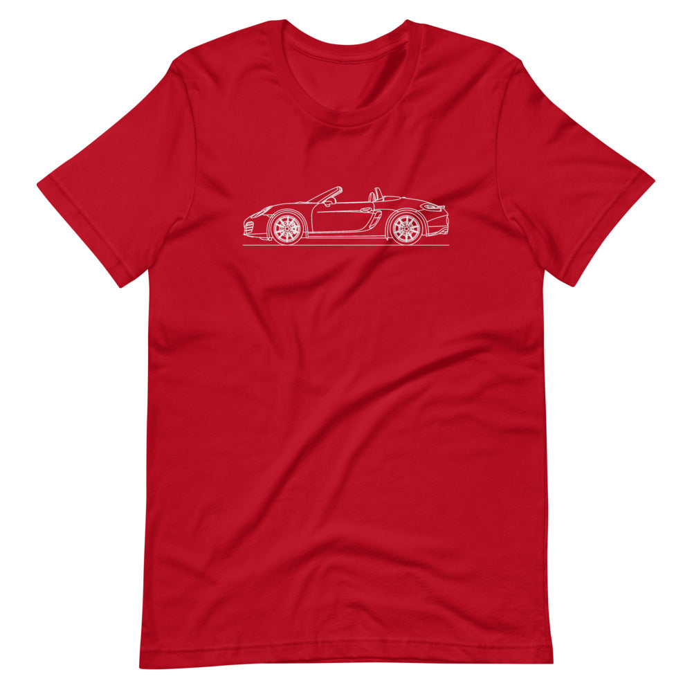 Porsche Boxster S 981 T-shirt Red - Artlines Design
