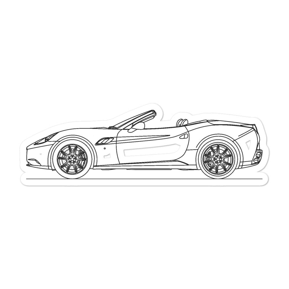 Ferrari California Outline sticker on a surface