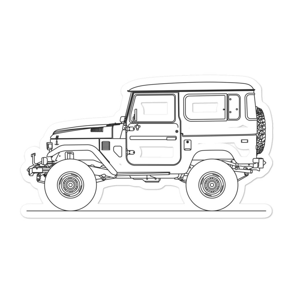 Toyota FJ40 Sticker - Artlines Design
