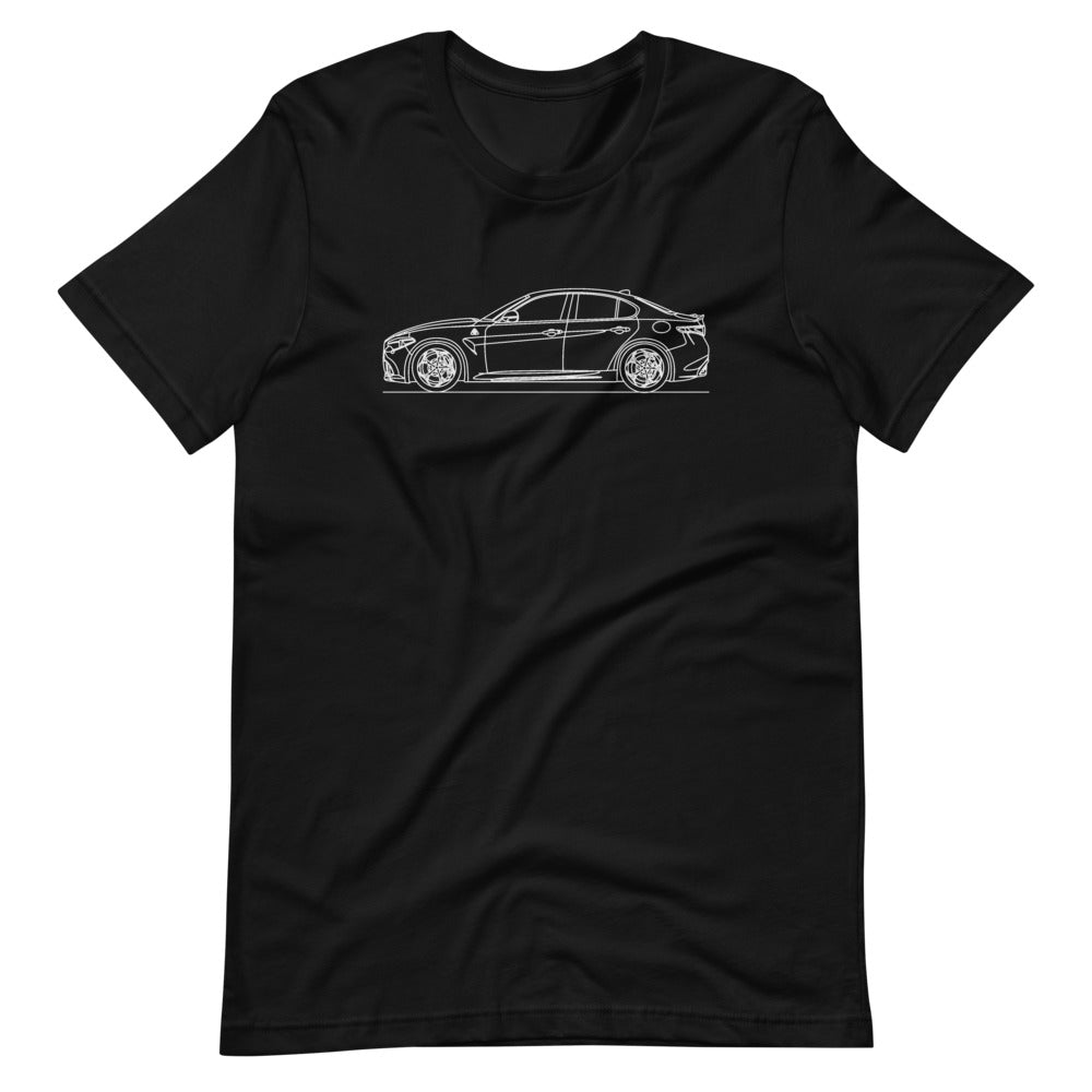 Alfa Romeo Giulia Quadrifoglio Black T-shirt - Artlines Design