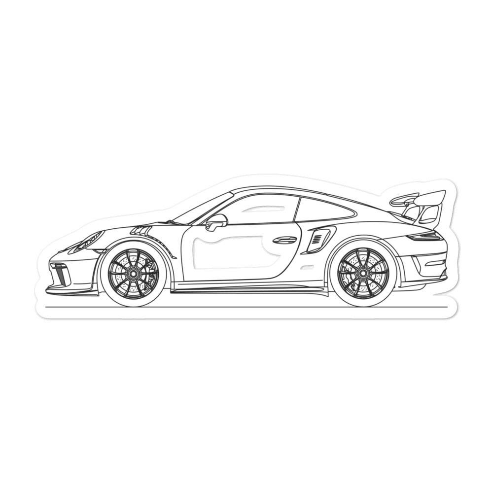 Porsche 911 991.2 GT3 RS silhouette sticker design