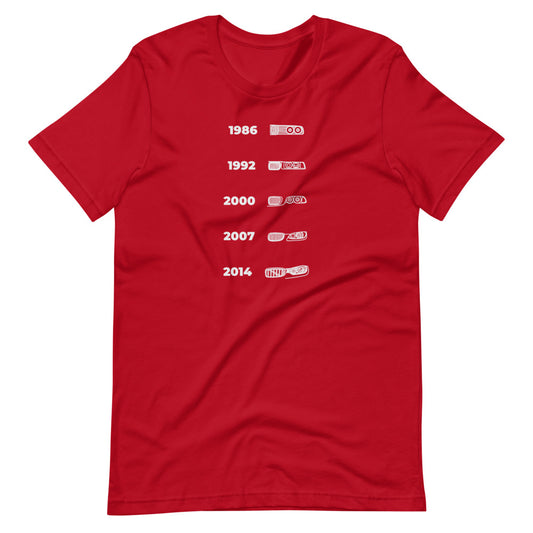 BMW M3 Face Evolution T-shirt Red - Artlines Design