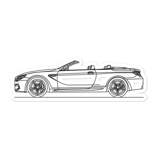 BMW F12 M6 Outline sticker on display