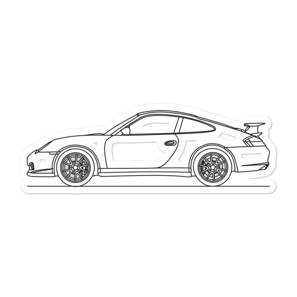 Porsche 911 996 GT3 Outline Sticker for Car Enthusiasts – Artlines Design