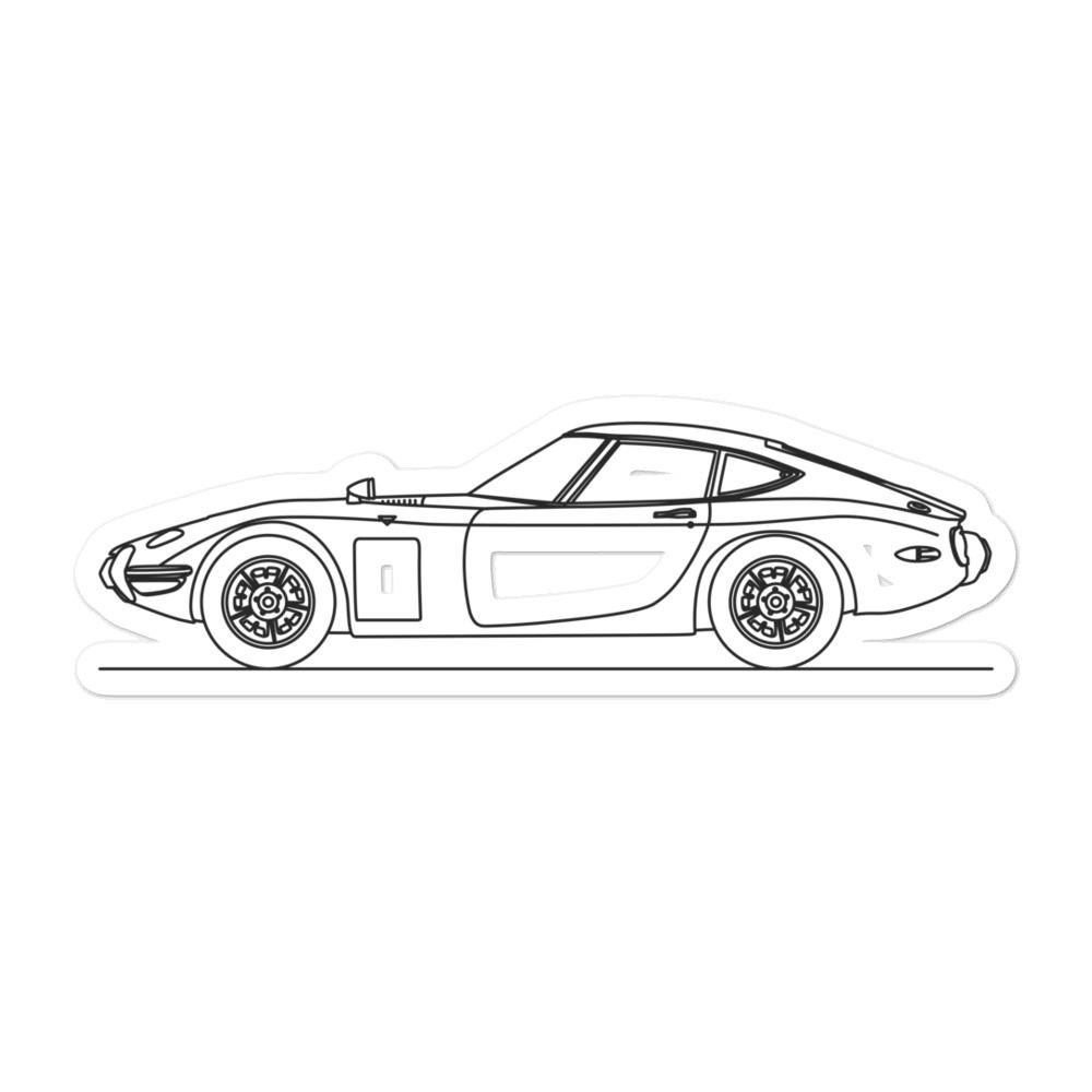 Toyota 2000GT Silhouette sticker on a surface