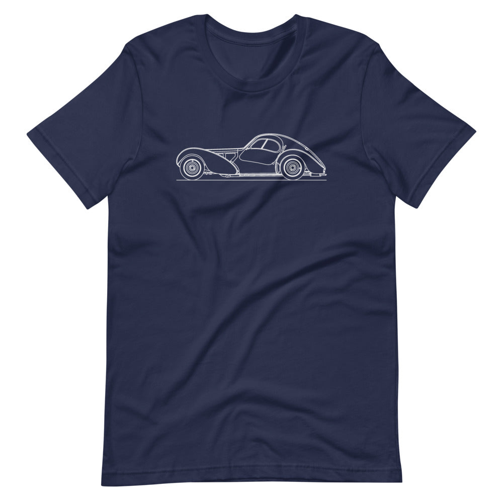 Bugatti Type 57SC Atlantic T-shirt Navy - Artlines Design