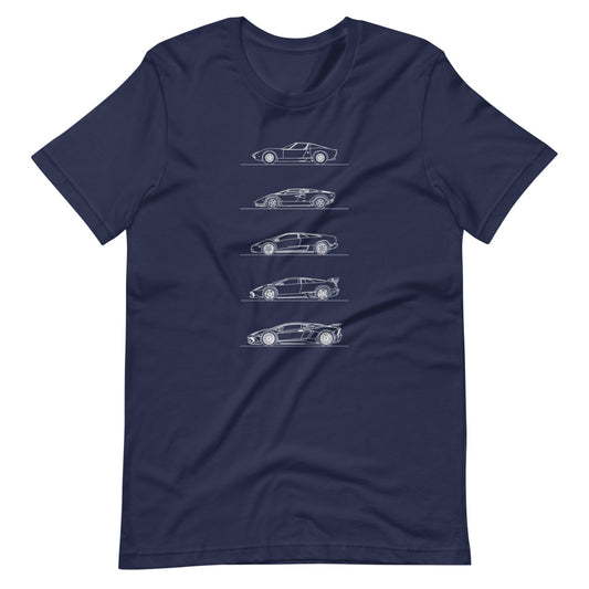 Lamborghini V12 Evolution silhouette t-shirt design