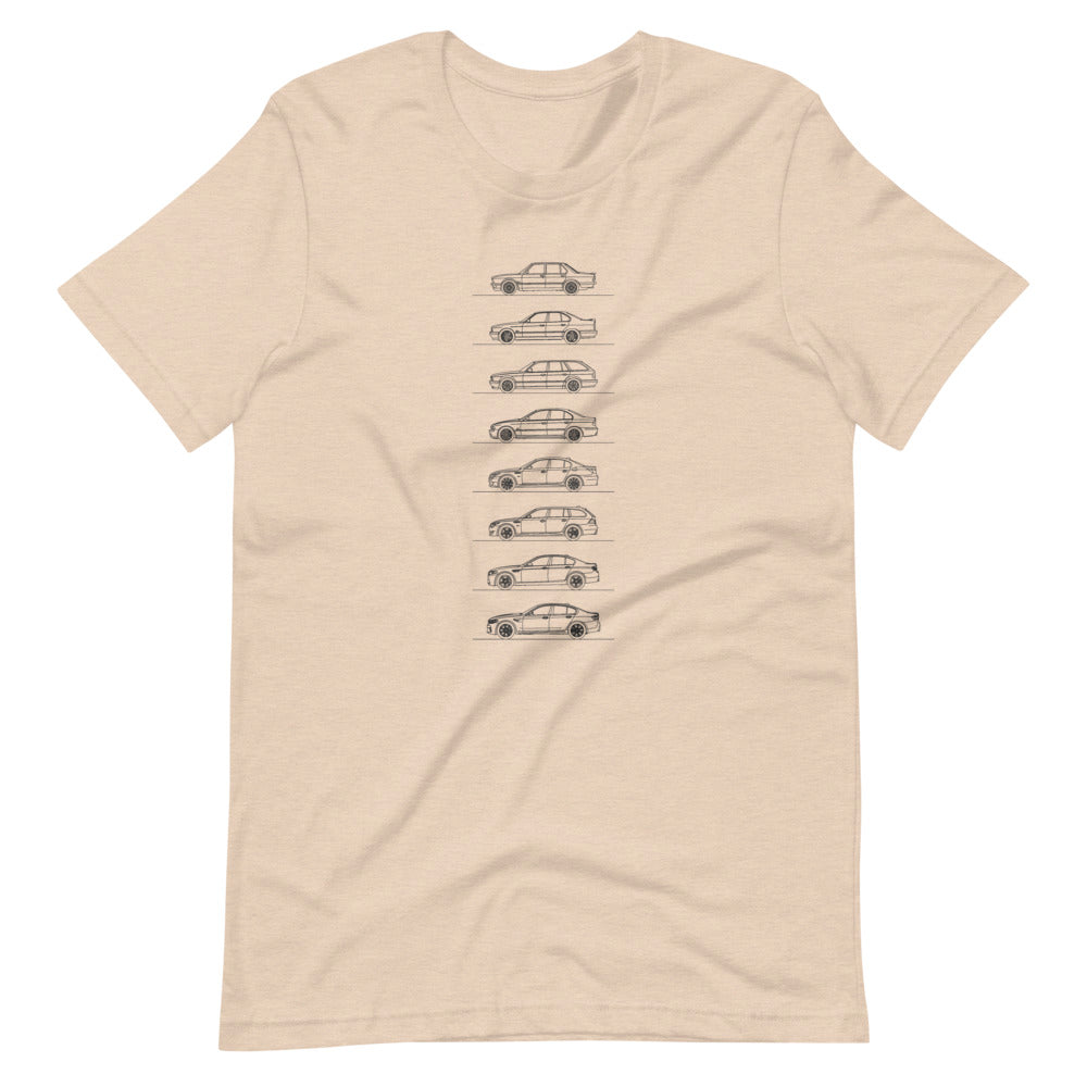 BMW M5 Evolution T-shirt Heather Dust - Artlines Design