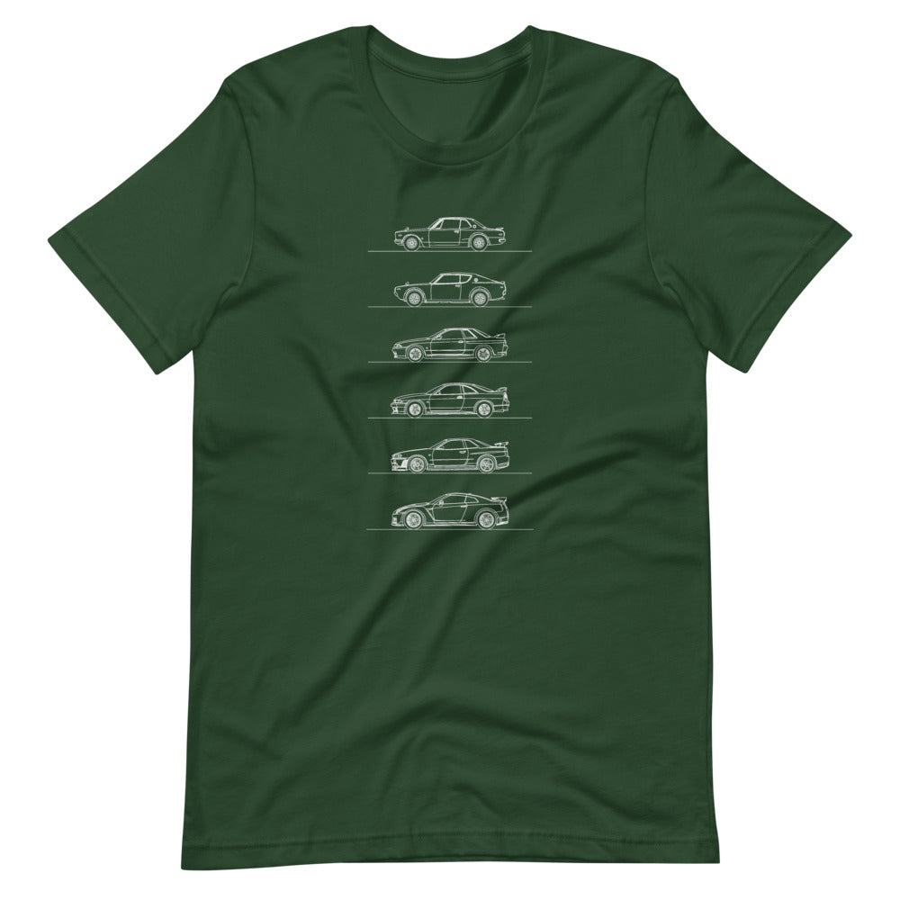 Nissan GT-R Evolution t-shirt in vibrant design