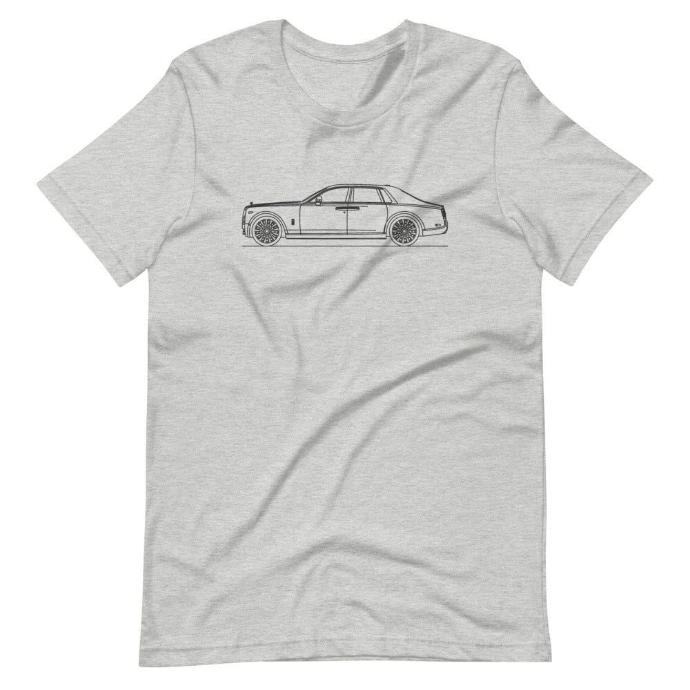 Rolls Royce Phantom VIII t-shirt design displayed