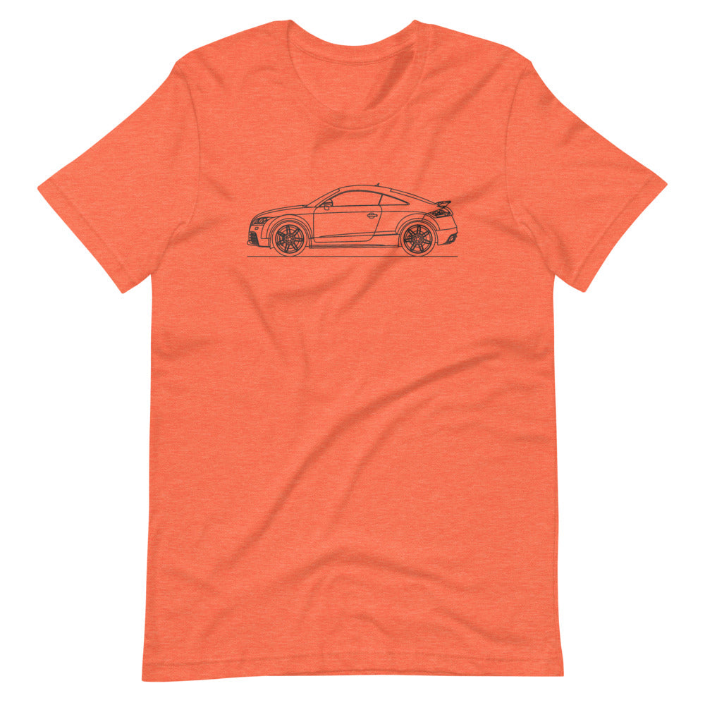 Audi 8J TT RS t-shirt displayed on a plain background.