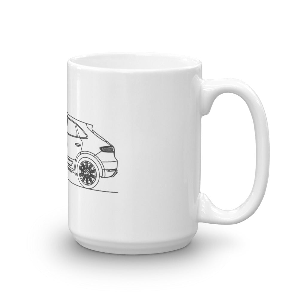 Porsche Macan Turbo 95B mug design.