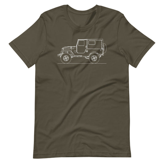 Toyota Land Cruiser J20 silhouette T-shirt design