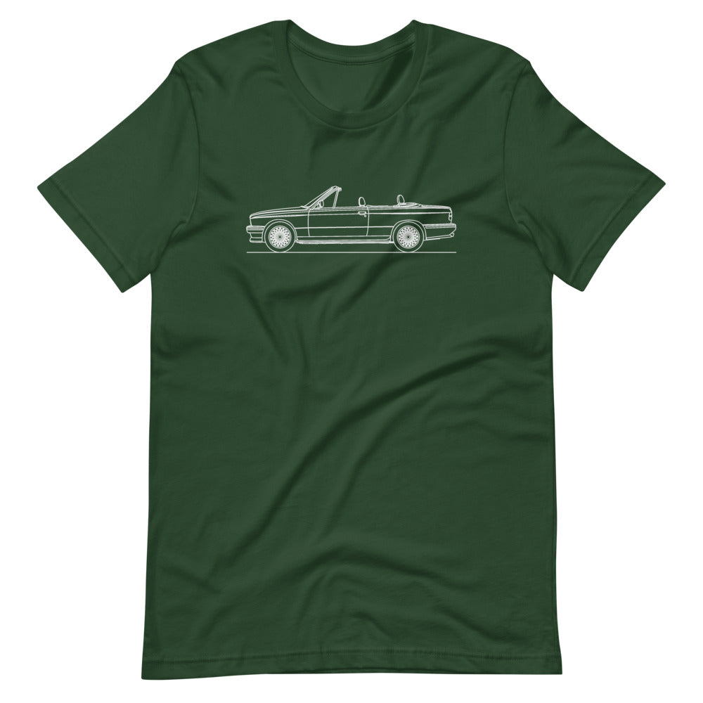 BMW E30 M3 Cabriolet T-shirt Forest - Artlines Design