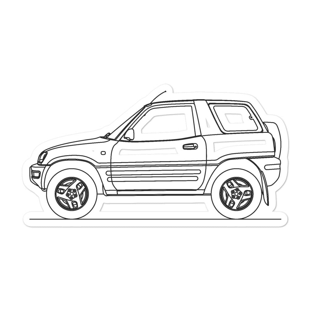 Toyota RAV4 XA10 2-door Outline sticker design