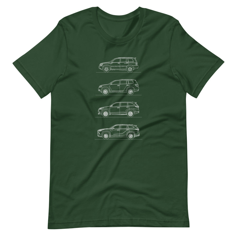 Toyota Highlander Evolution t-shirt design displayed