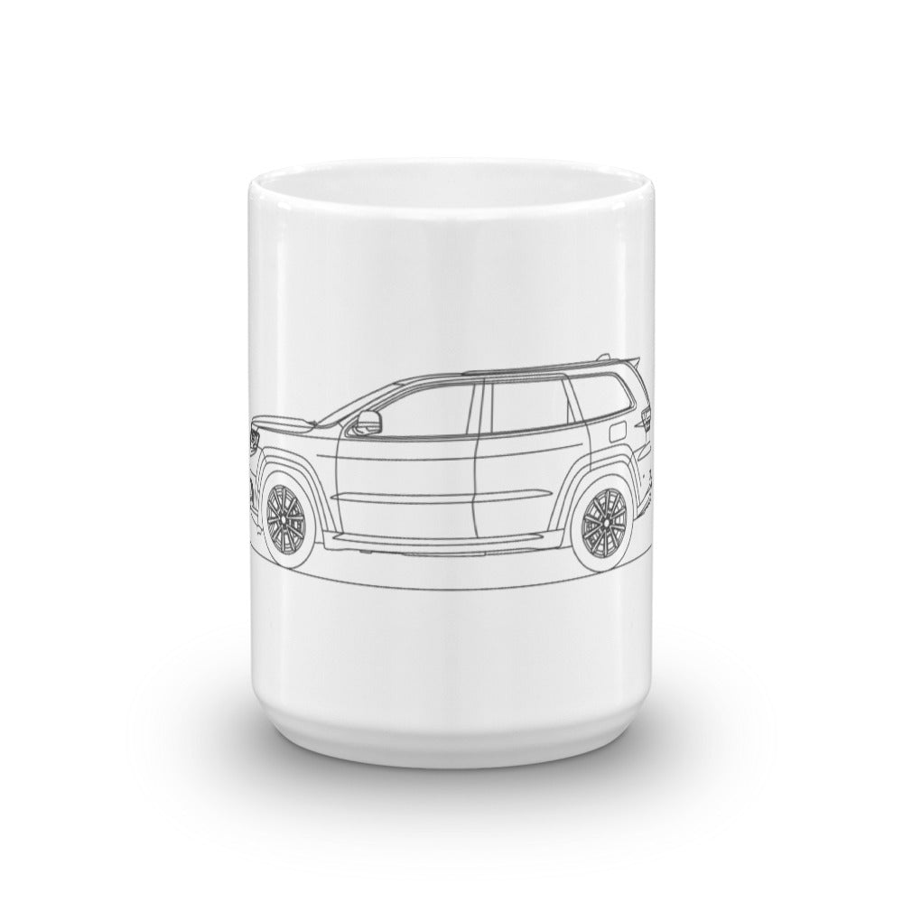 Minimal Jeep Grand Cherokee Trackhawk mug design