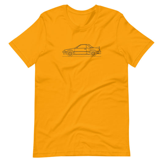 Toyota MR2 W10 silhouette t-shirt design displayed