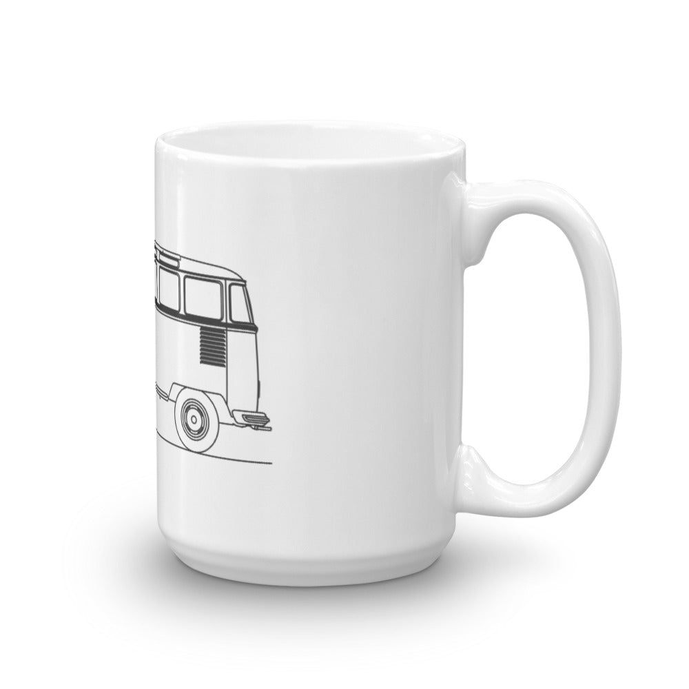 Volkswagen Transporter T1 mug on display