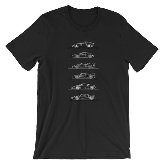 Ferrari 250 GTO silhouette T-shirt design displayed