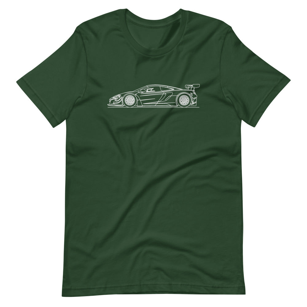McLaren 650S GT3 t-shirt design displayed.