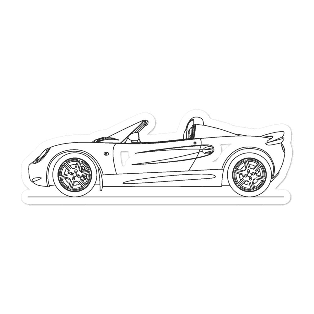 Lotus Elise Series 1 Outline sticker on laptop