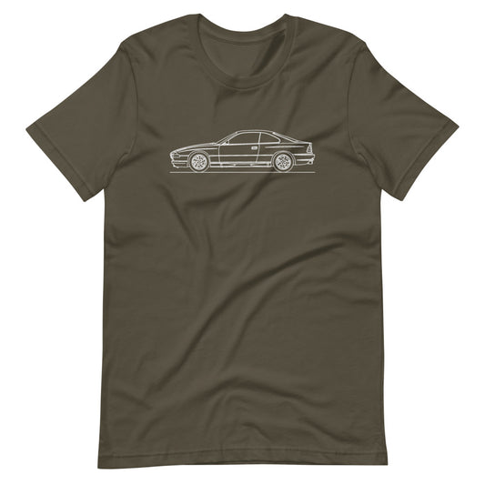 BMW E31 850CSi T-shirt Army - Artlines Design