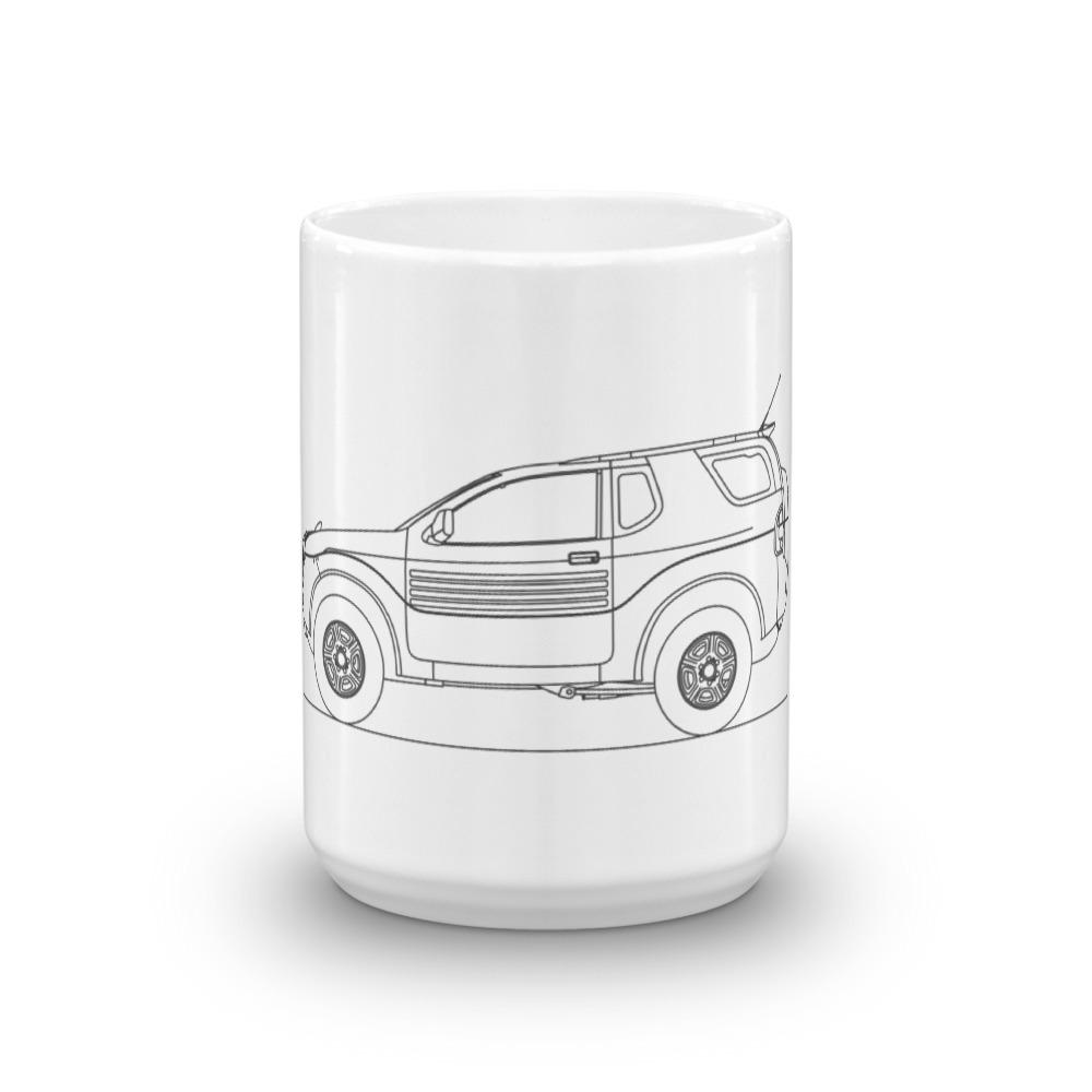 Isuzu Vehicross mug with vibrant design