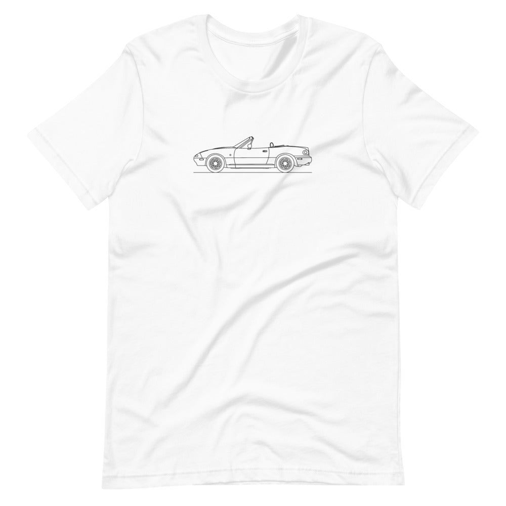 Mazda MX-5 Miata NA t-shirt design displayed