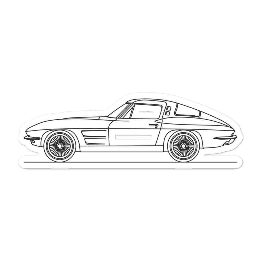 Chevrolet Corvette C2 Stingray Outline sticker on display