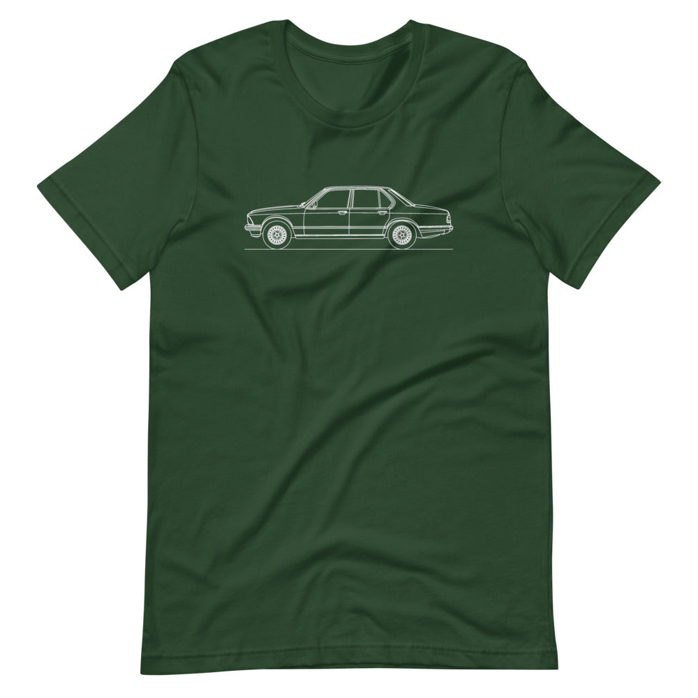 BMW E23 745i T-shirt Forest - Artlines Design