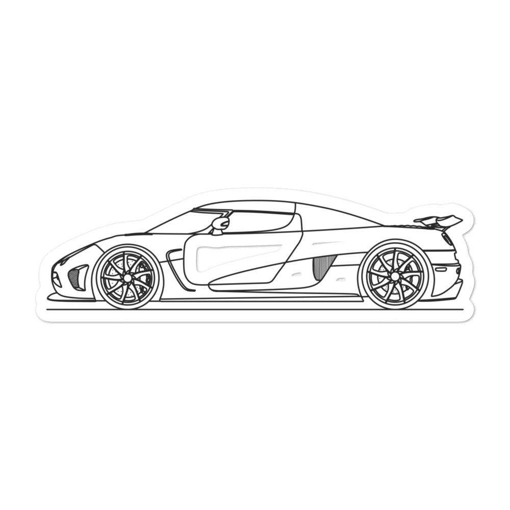 Koenigsegg Agera R Outline sticker on laptop