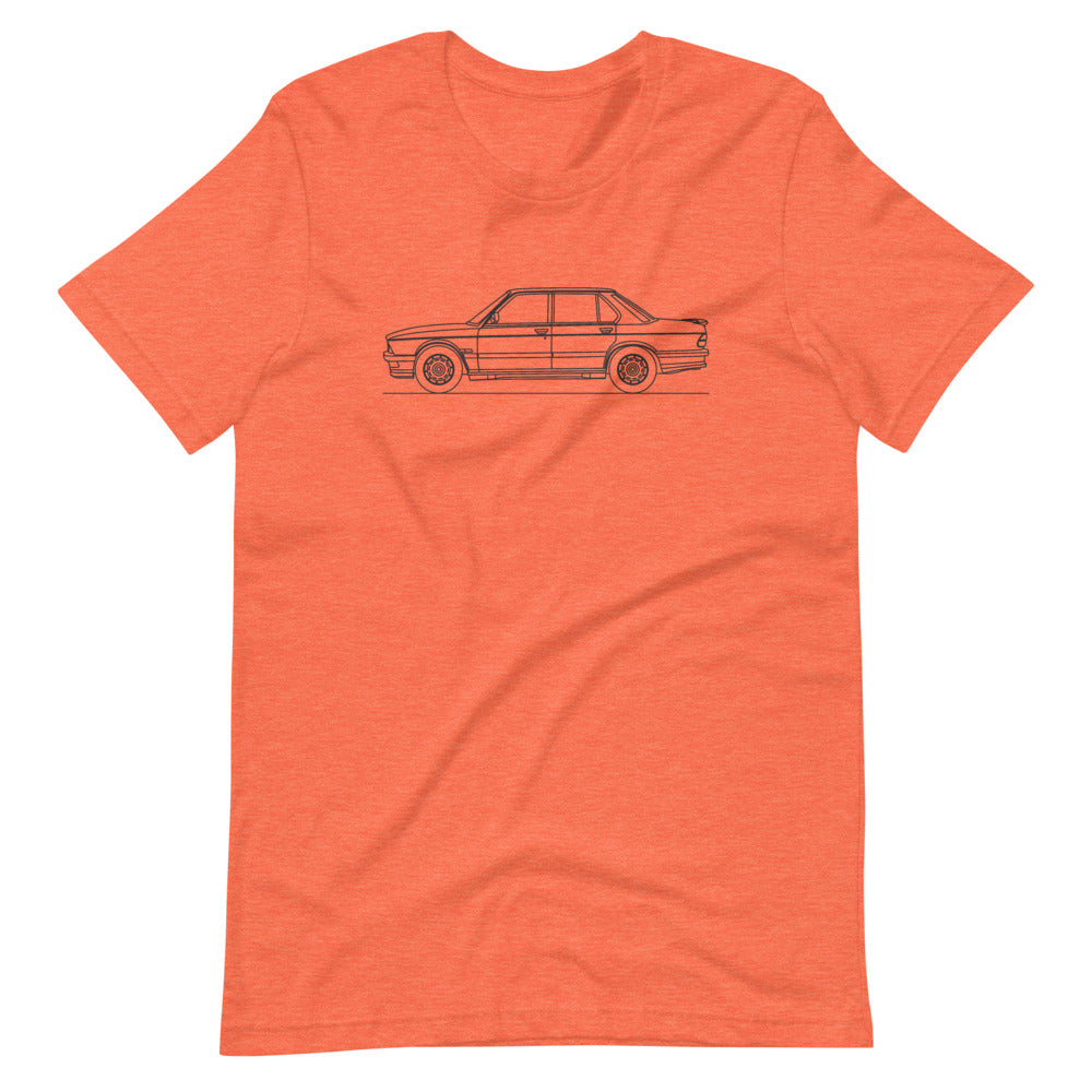 BMW E28 M535i T-shirt Heather Orange - Artlines Design