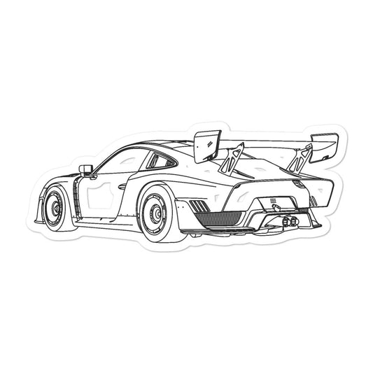 Porsche 935 RTQ Outline sticker on display