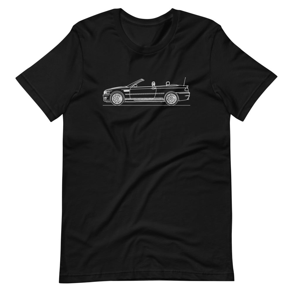 BMW E46 M3 Cabriolet T-shirt Black - Artlines Design