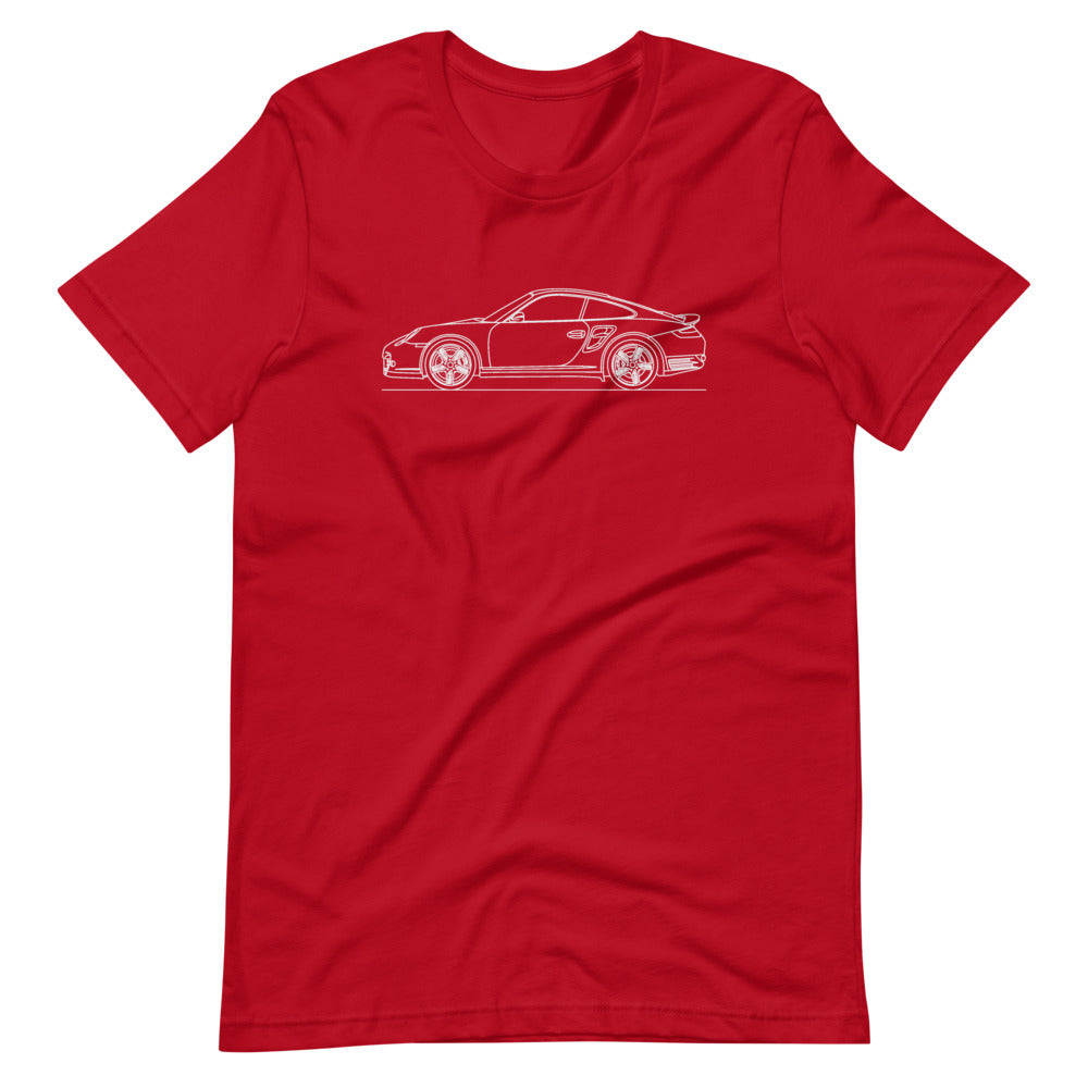 Porsche 911 997 Turbo T-shirt Red - Artlines Design