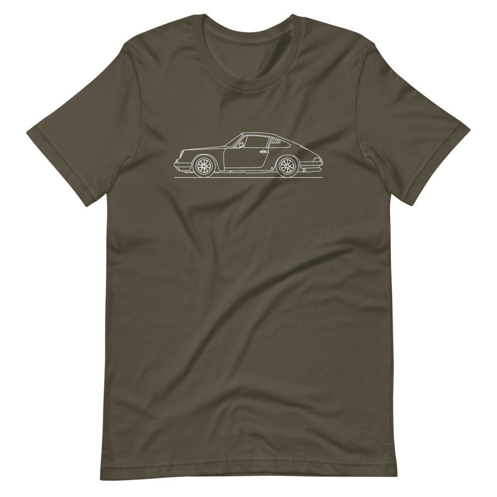 Porsche 911R Classic T-shirt Army - Artlines Design