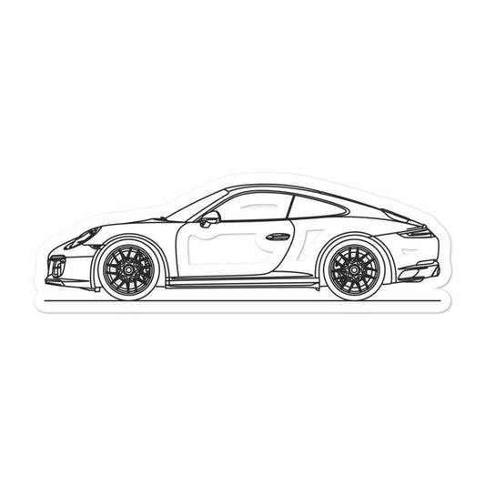 Porsche 911 991.2 GTS silhouette sticker design