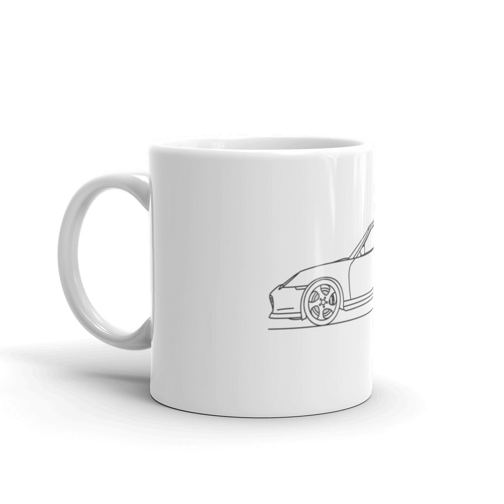 Porsche 911 996 Turbo mug on display