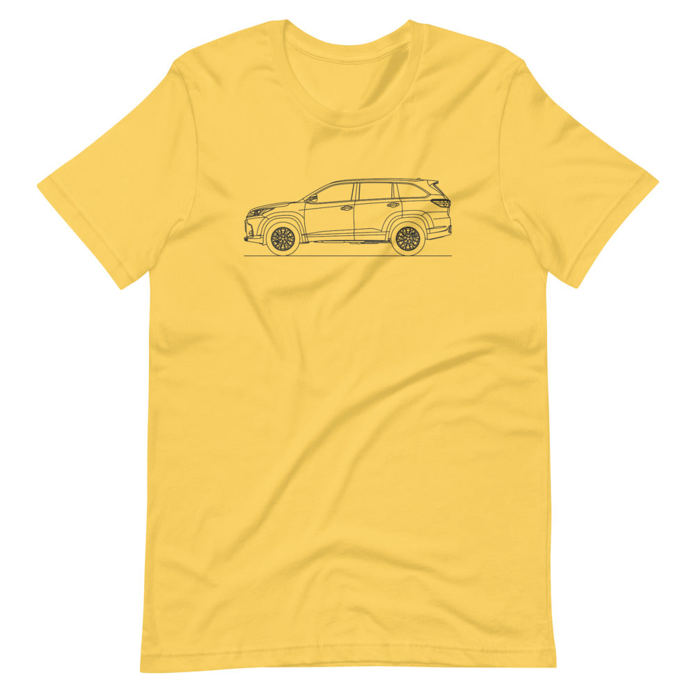 Toyota Highlander XU50 t-shirt design displayed