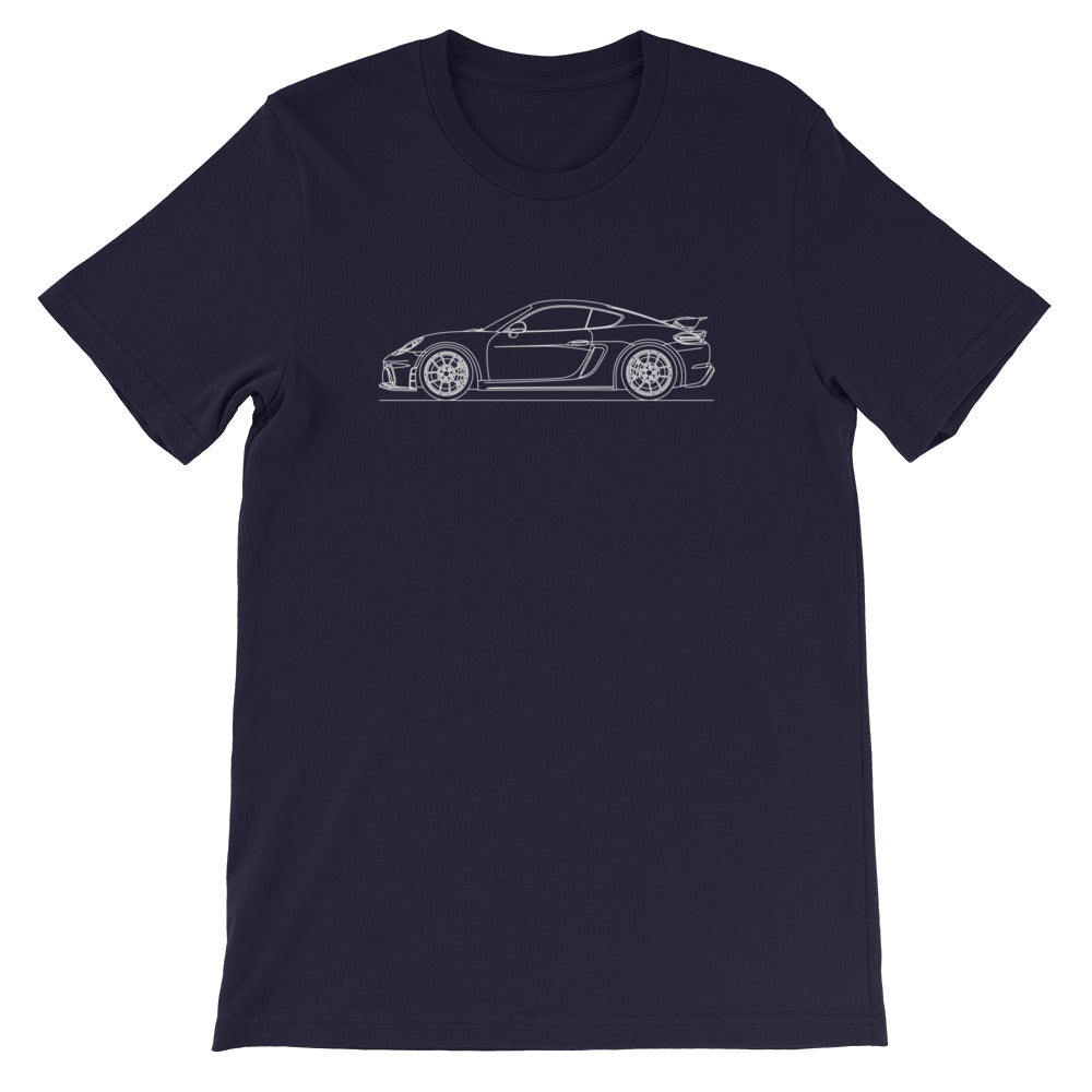 Porsche Cayman GT4 718 T-shirt Navy - Artlines Design
