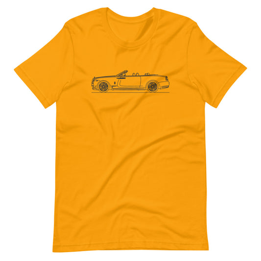 Rolls-Royce Dawn silhouette T-shirt design displayed