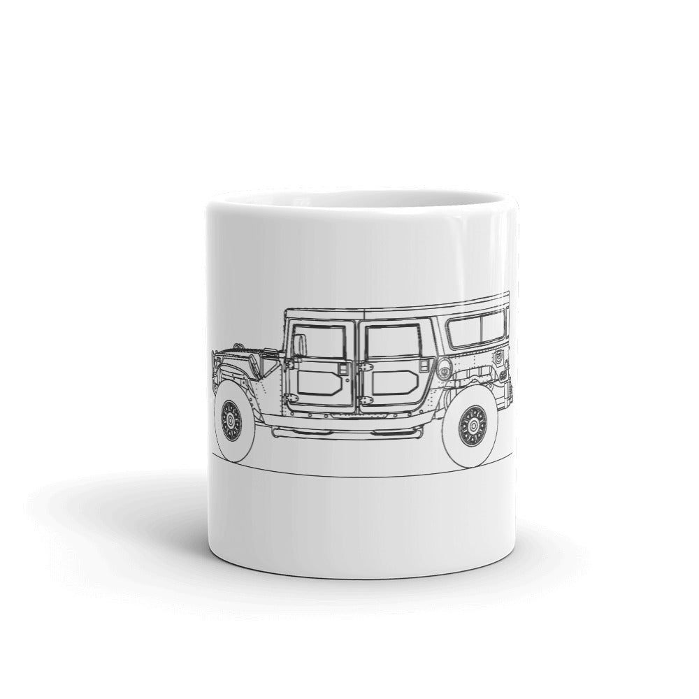 Hummer H1 Wagon mug with stylish design