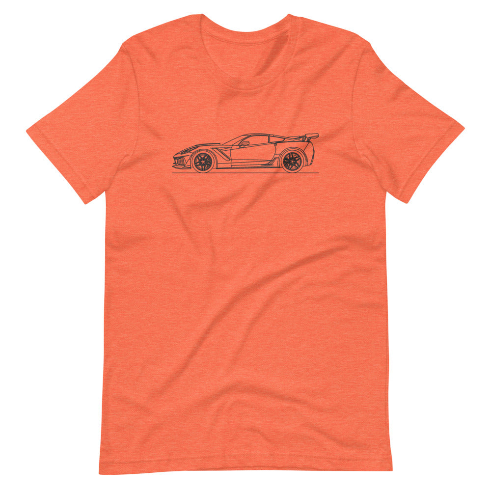 Chevrolet Corvette C7 ZR1 T-shirt Heather Orange - Artlines Design