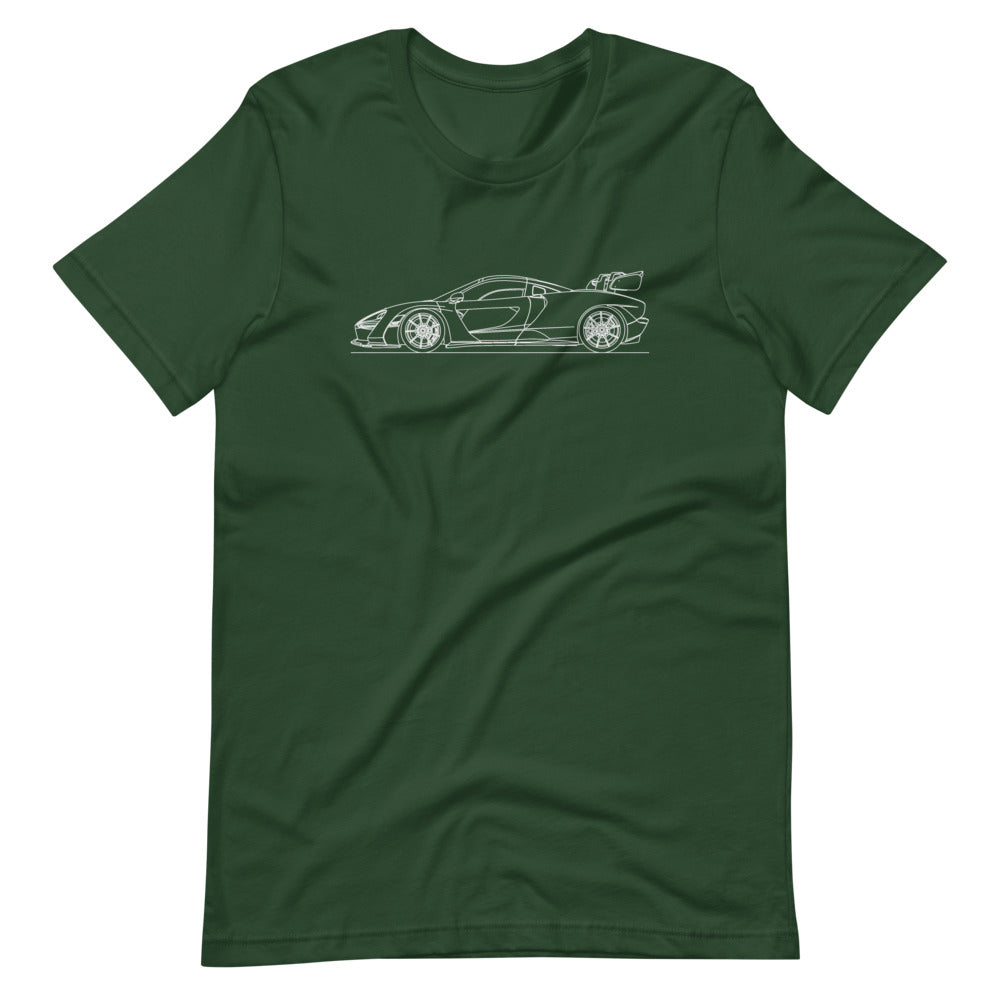 McLaren Senna outline T-shirt in black design