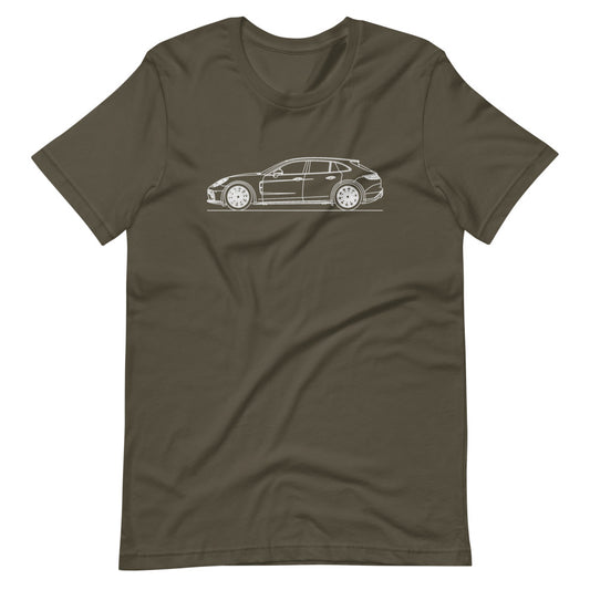 Porsche Panamera Turbo Sport Turismo 971 T-shirt Army - Artlines Design