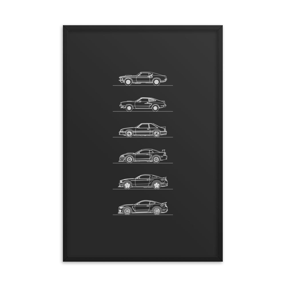 Ford Mustang Evolution Poster